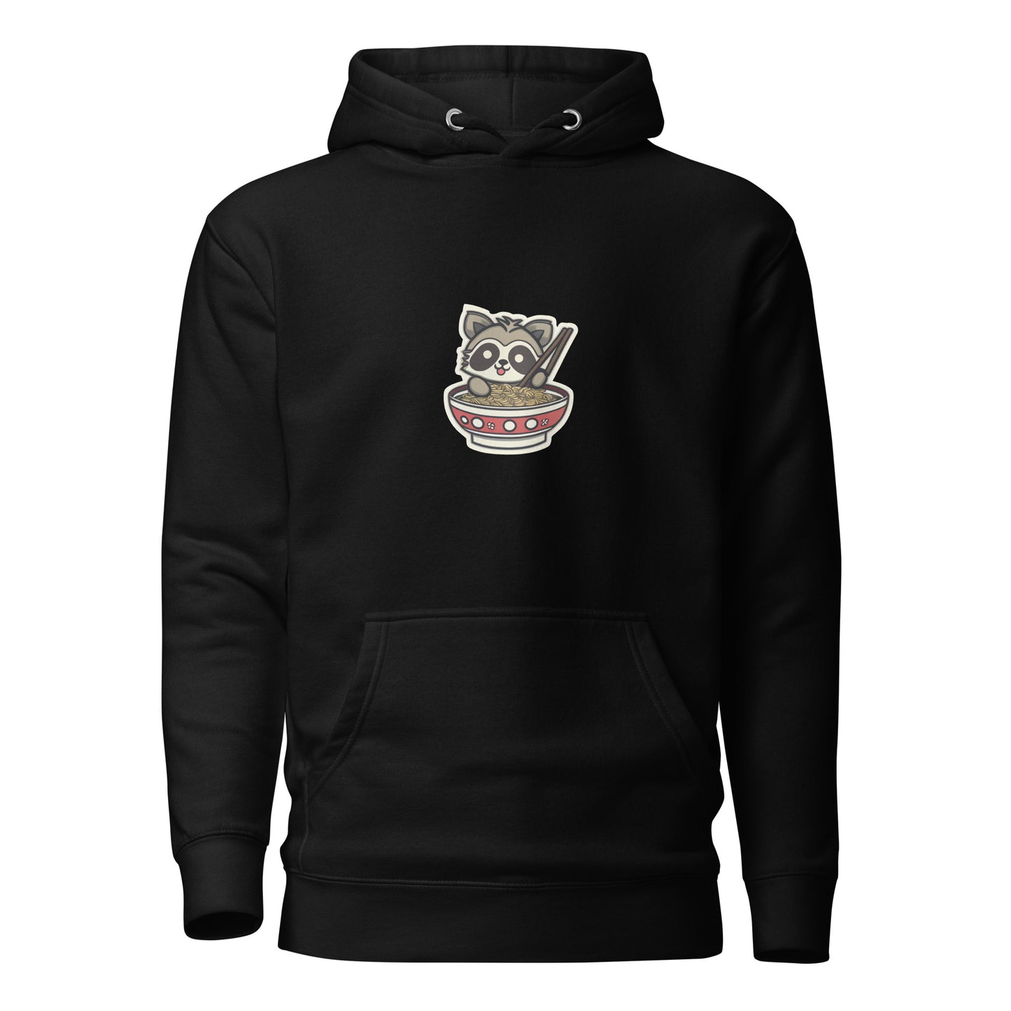Chibi Raccoon Eating Noodles - Unisex Hoodie by Relephants