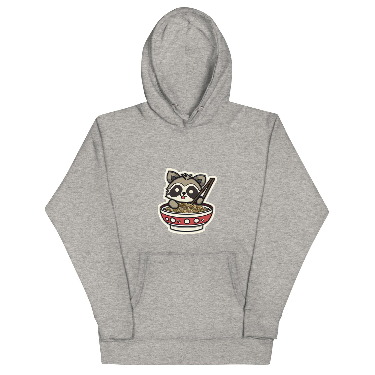 Chibi Raccoon Eating Ramen Noodles - Unisex Hoodie by Relephants