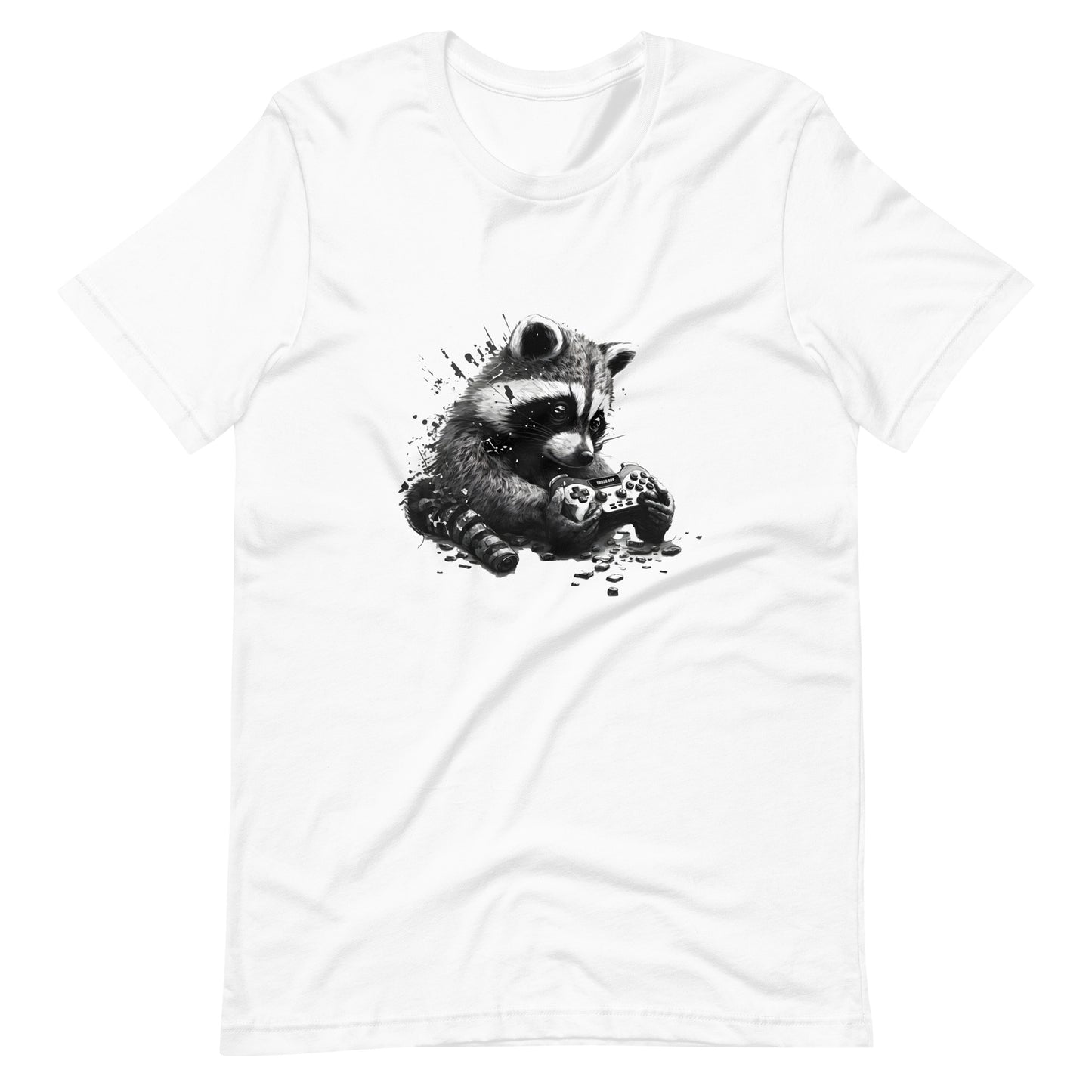 Raccoon Gamer - Unisex t-shirt by Relephants