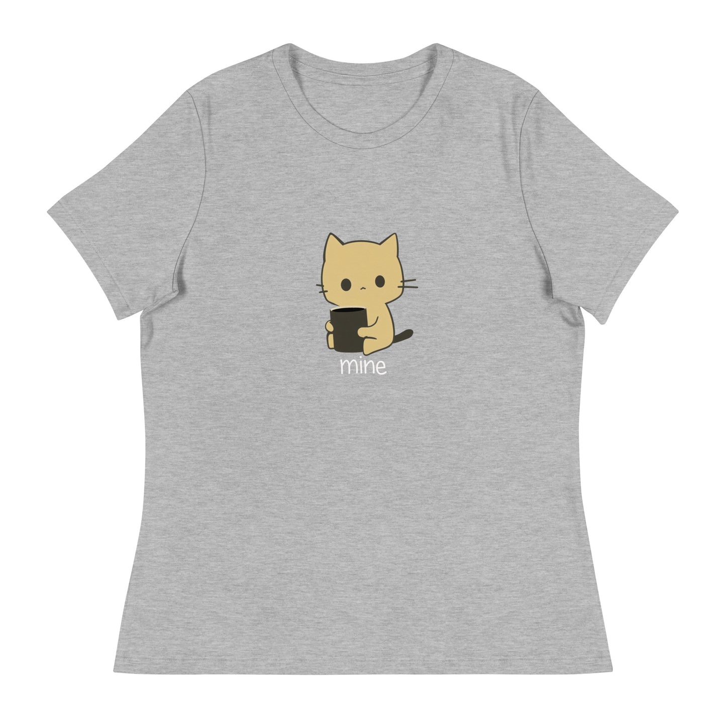 Coffee Cat does not want to share - Women's Relaxed T-Shirt by Relephants