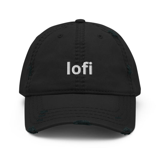 lofi - Distressed Dad Hat by Relephants