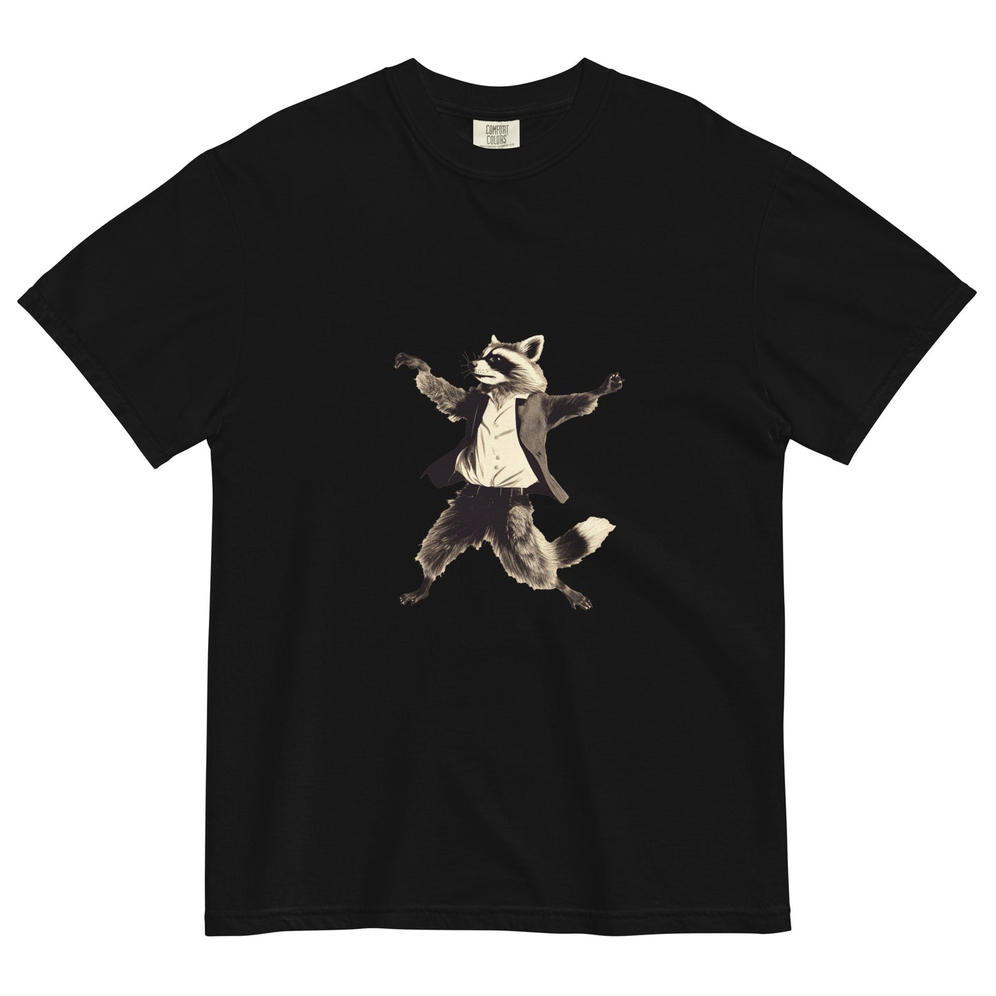 Dancing Raccoon - Unisex garment-dyed heavyweight t-shirt