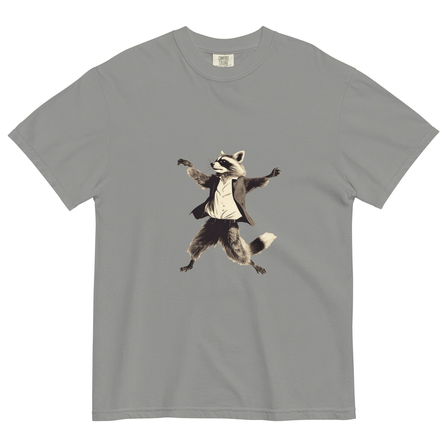 Dancing Raccoon - Unisex garment-dyed heavyweight t-shirt
