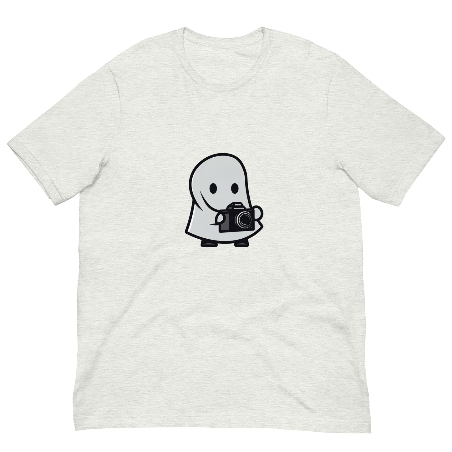 Little Ghost with Camera - Unisex t-shirt by Relephants
