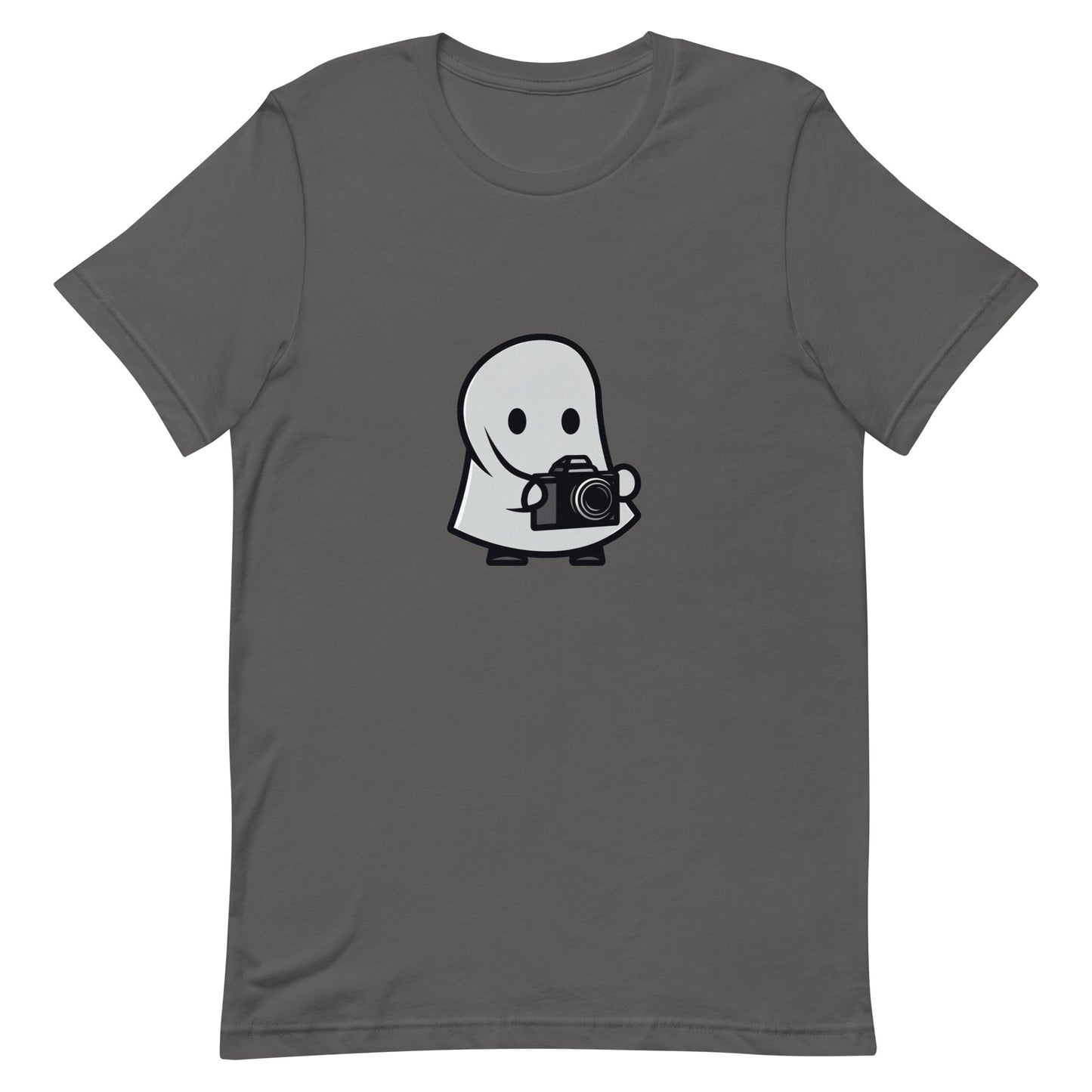 Little Ghost with Camera - Unisex t-shirt by Relephants