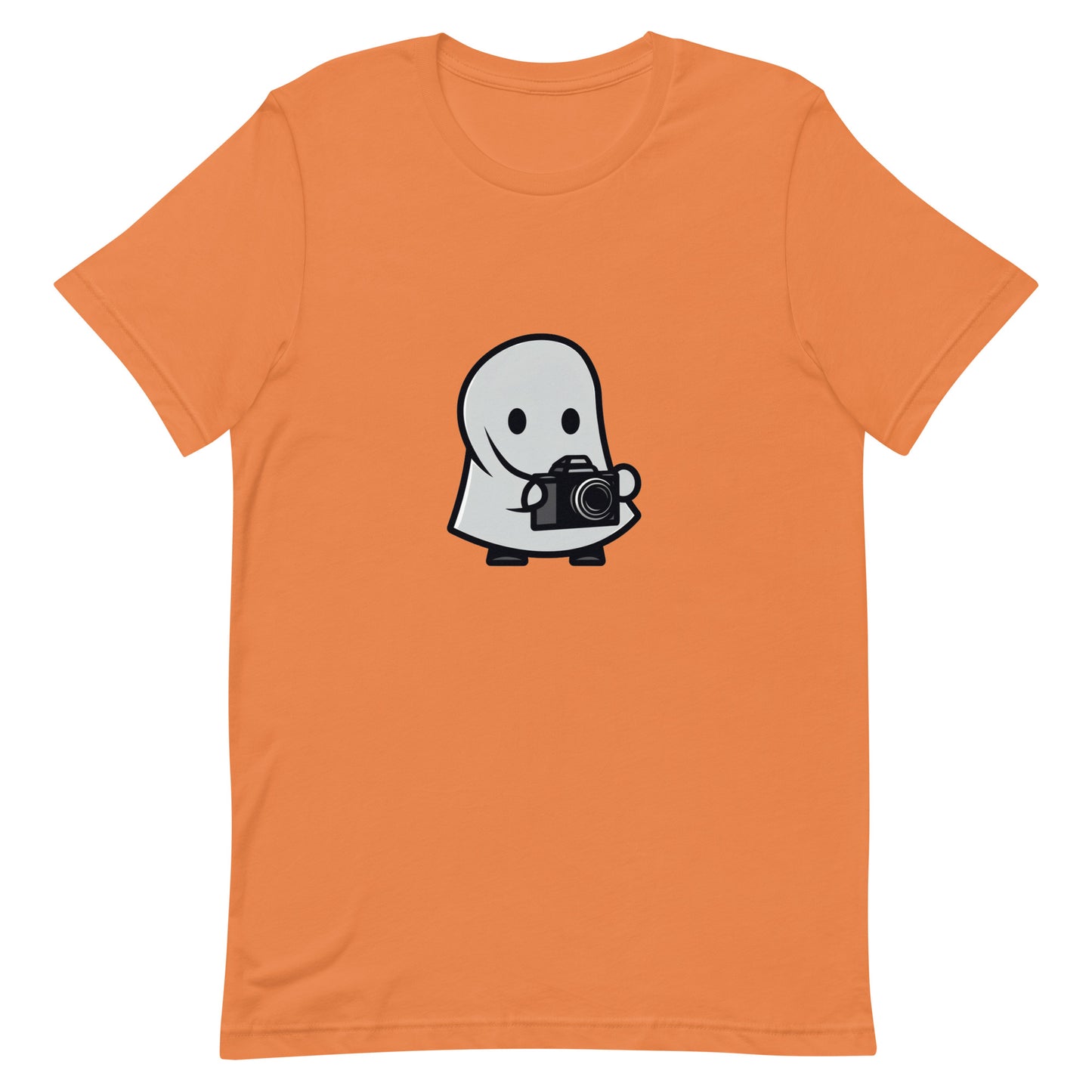 Little Ghost with Camera - Unisex t-shirt by Relephants