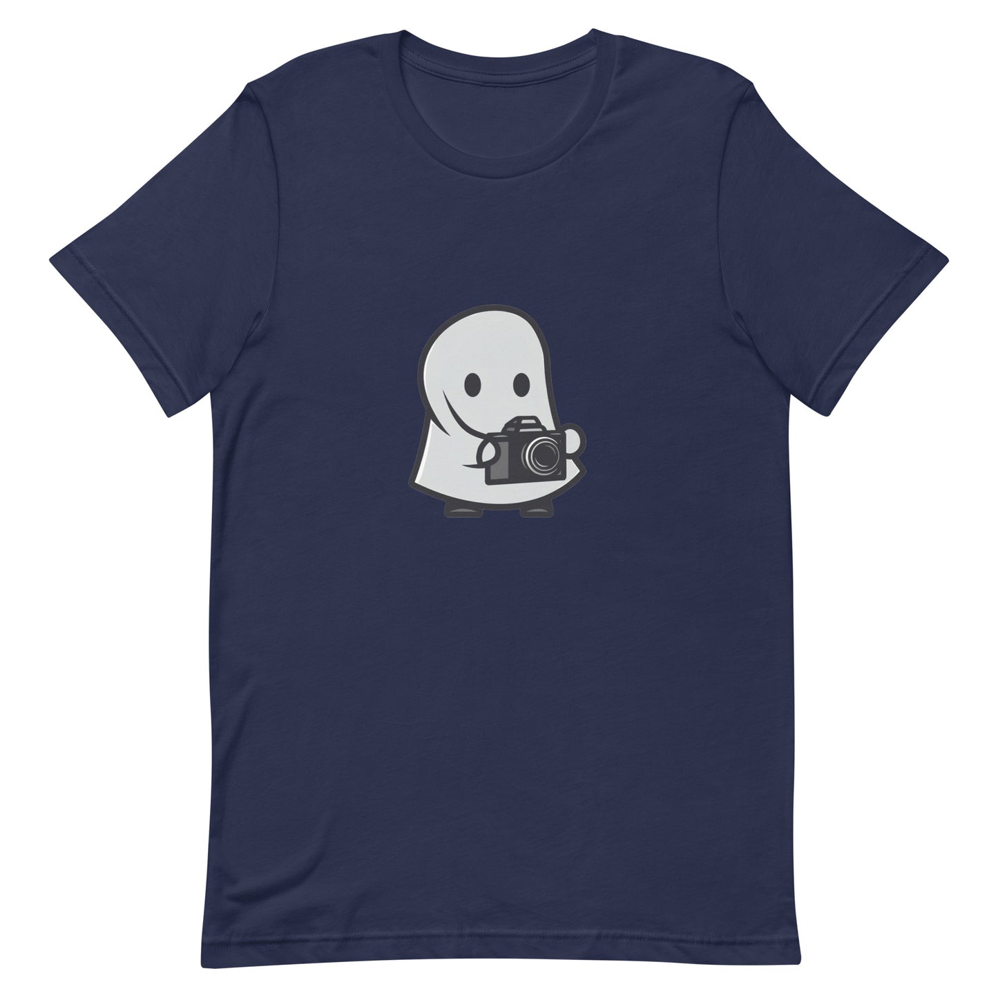 Little Ghost with Camera - Unisex t-shirt by Relephants