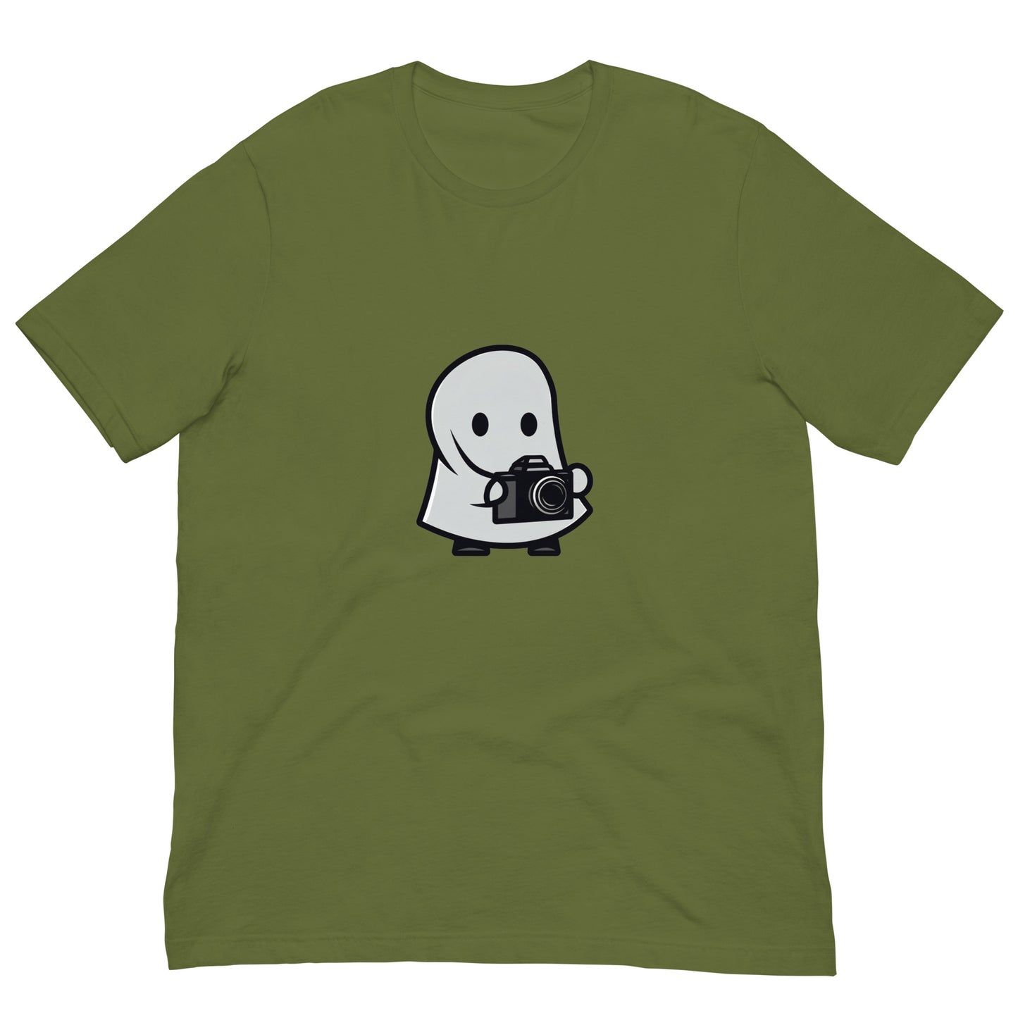 Little Ghost with Camera - Unisex t-shirt by Relephants