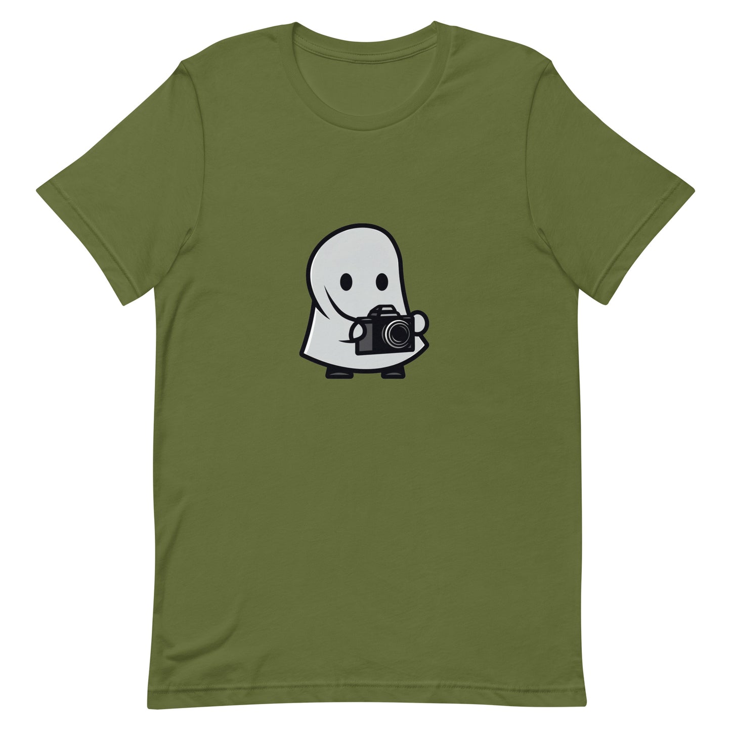 Little Ghost with Camera - Unisex t-shirt by Relephants