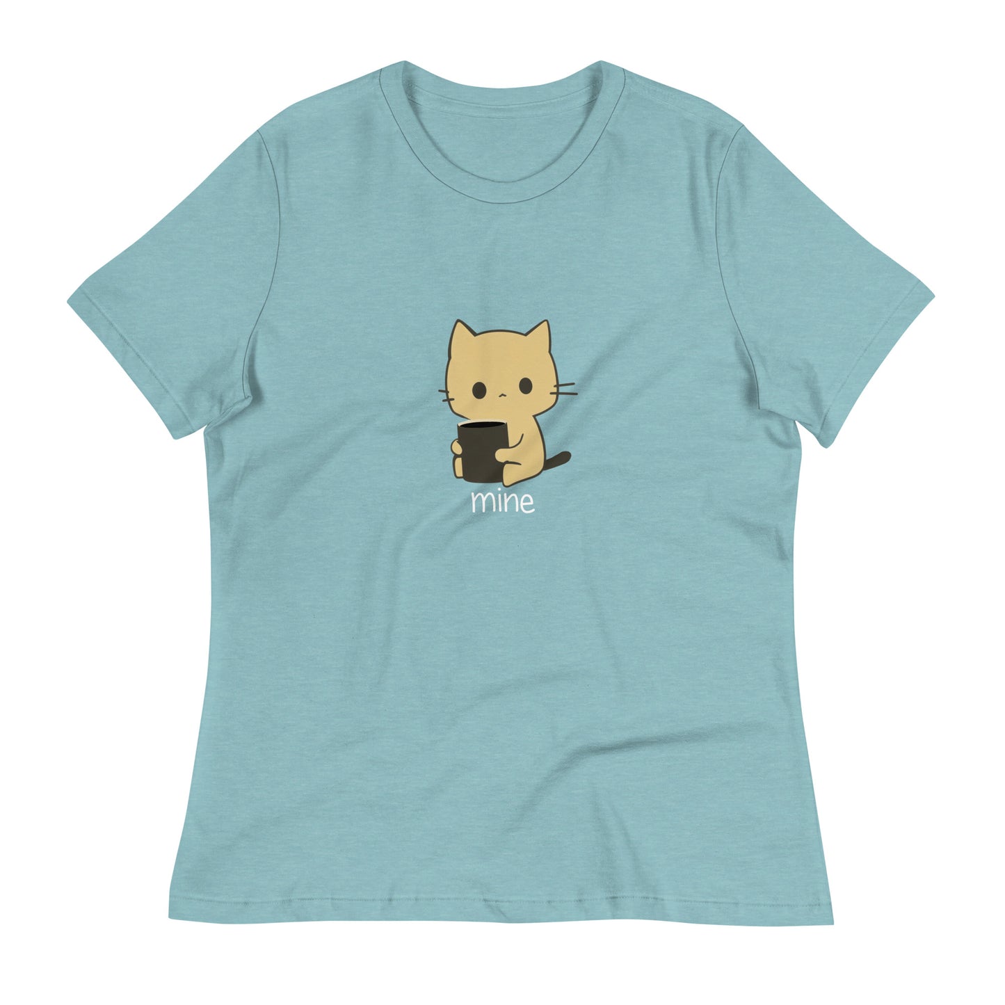 Coffee Cat does not want to share -  Women's Relaxed T-Shirt by Relephants