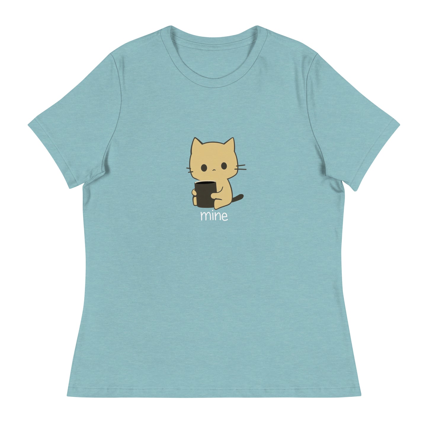 Coffee Cat does not want to share -  Women's Relaxed T-Shirt by Relephants