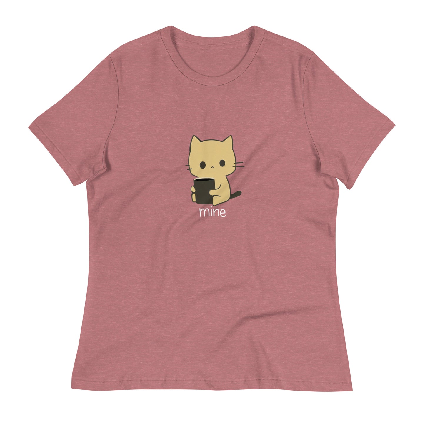 Coffee Cat does not want to share -  Women's Relaxed T-Shirt by Relephants