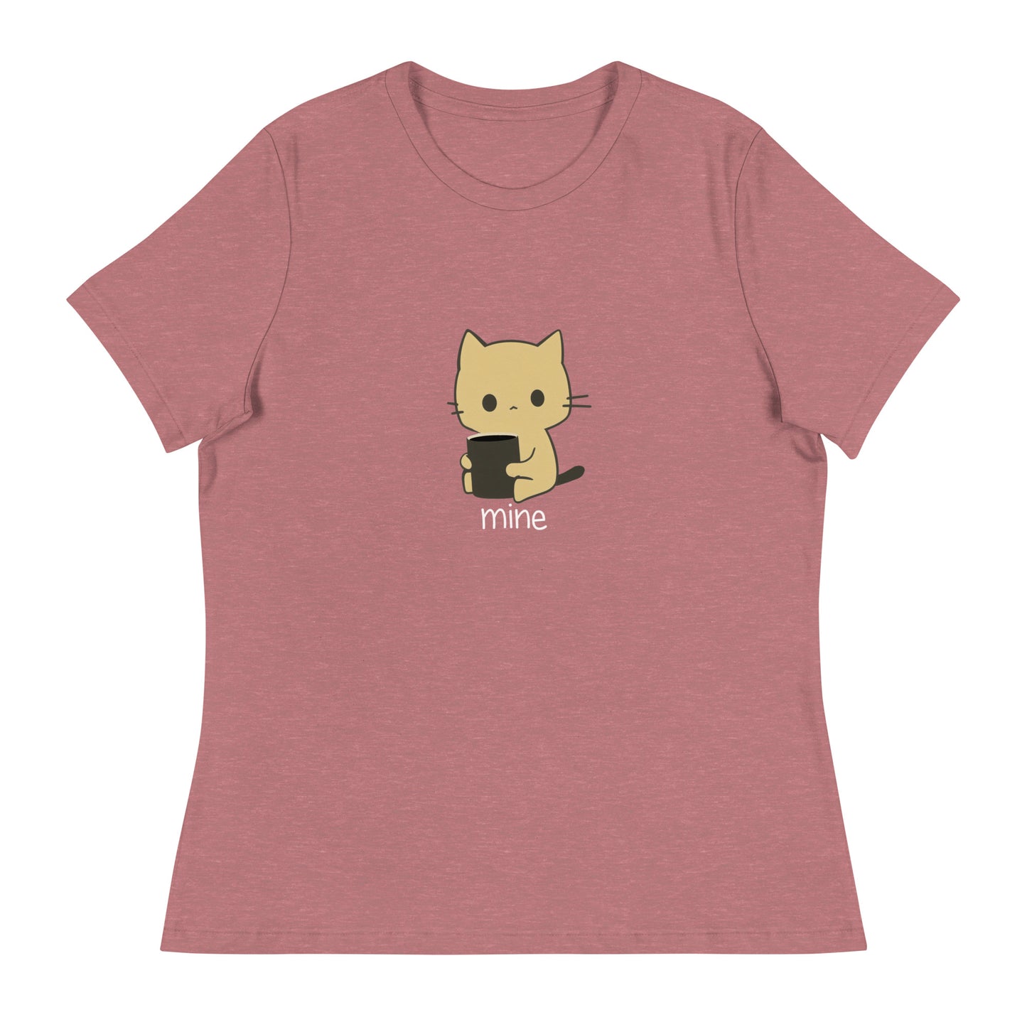 Coffee Cat does not want to share -  Women's Relaxed T-Shirt by Relephants