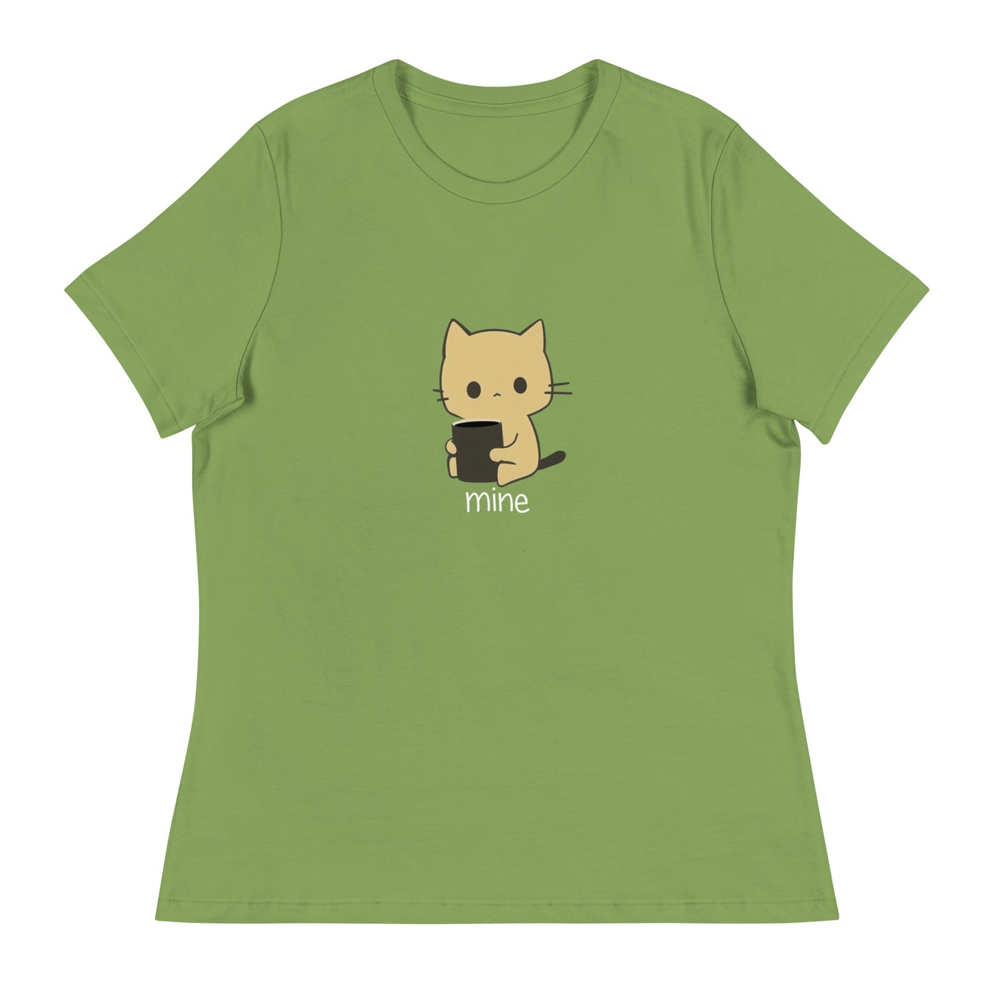Coffee Cat does not want to share -  Women's Relaxed T-Shirt by Relephants